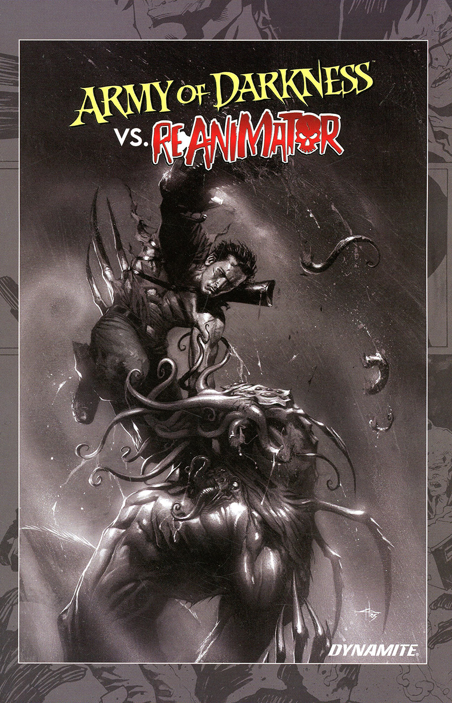 Army Of Darkness #1 (Vs Re-Animator) Cover J Incentive Gabriele Dell Otto Black & White Cover (Introductory Priced Edition)