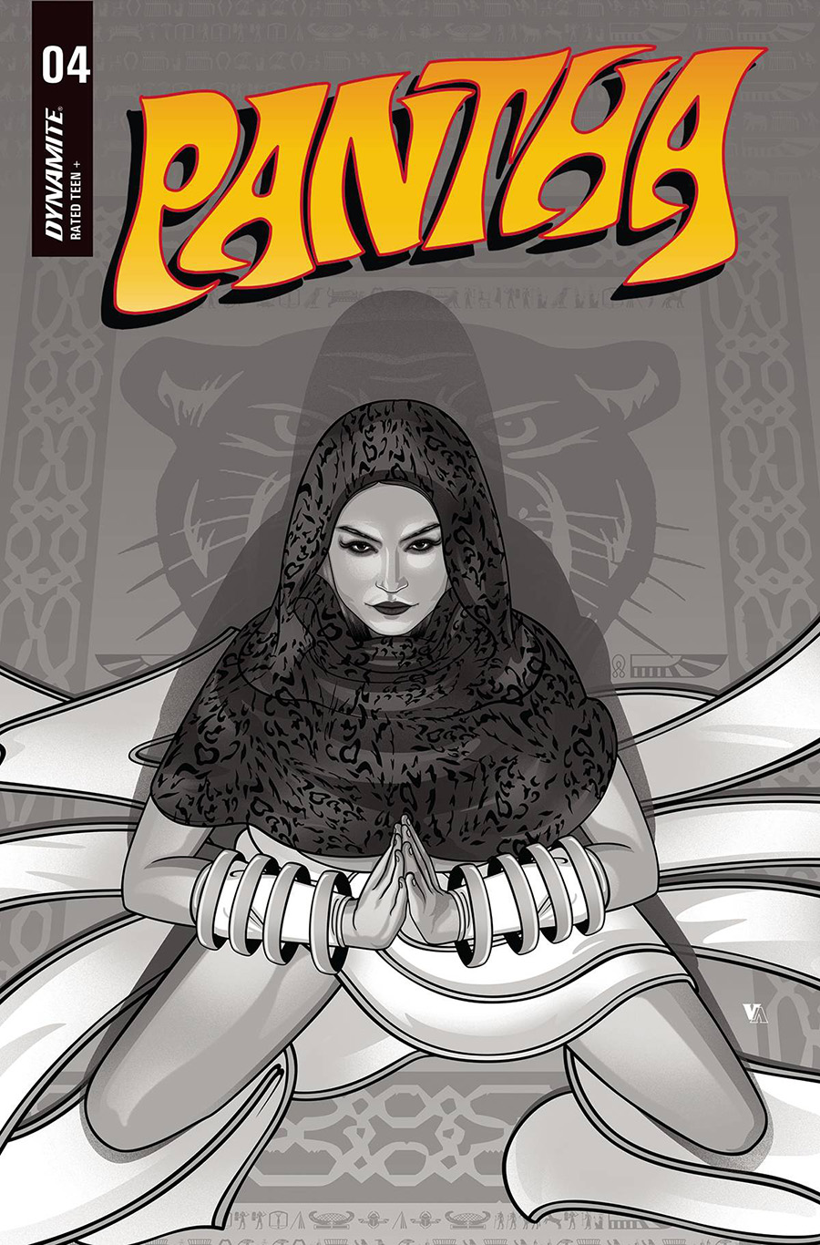 Pantha Vol 3 #4 Cover H Incentive Vincent Aseo Black & White Cover