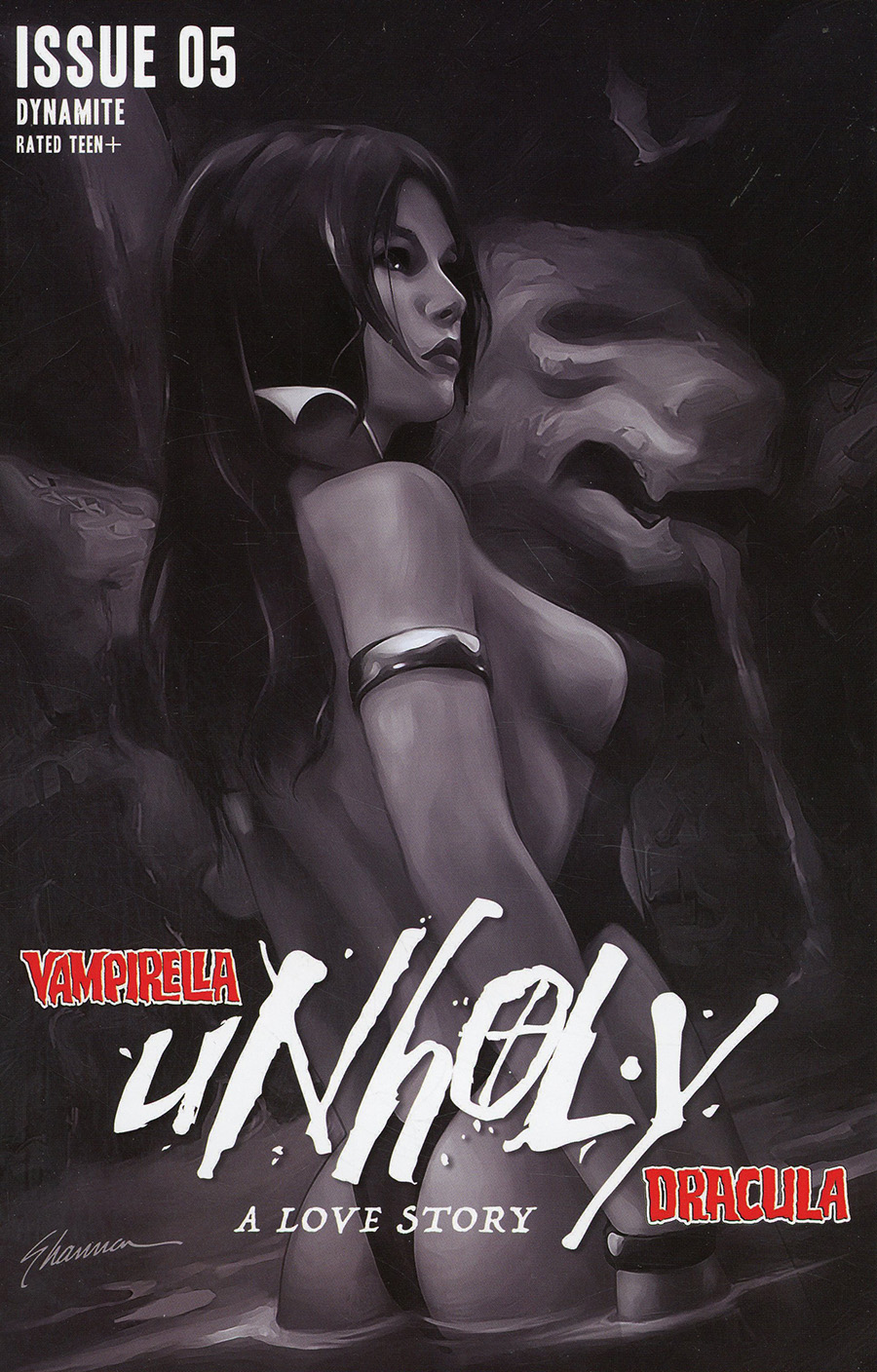 Vampirella Dracula Unholy #5 Cover I Incentive Shannon Maer Black & White Cover