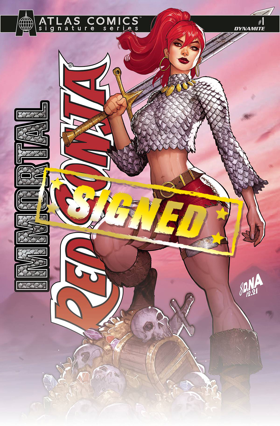 Immortal Red Sonja #1 Cover M Atlas Comics Signature Edition Signed By David Nakayama