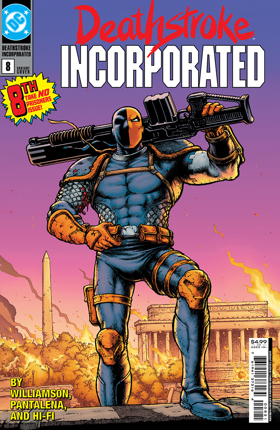 Deathstroke Inc #8 Cover B Variant Chris Burnham & Nathan Fairbairn Card Stock Cover (Shadow War Part 3)