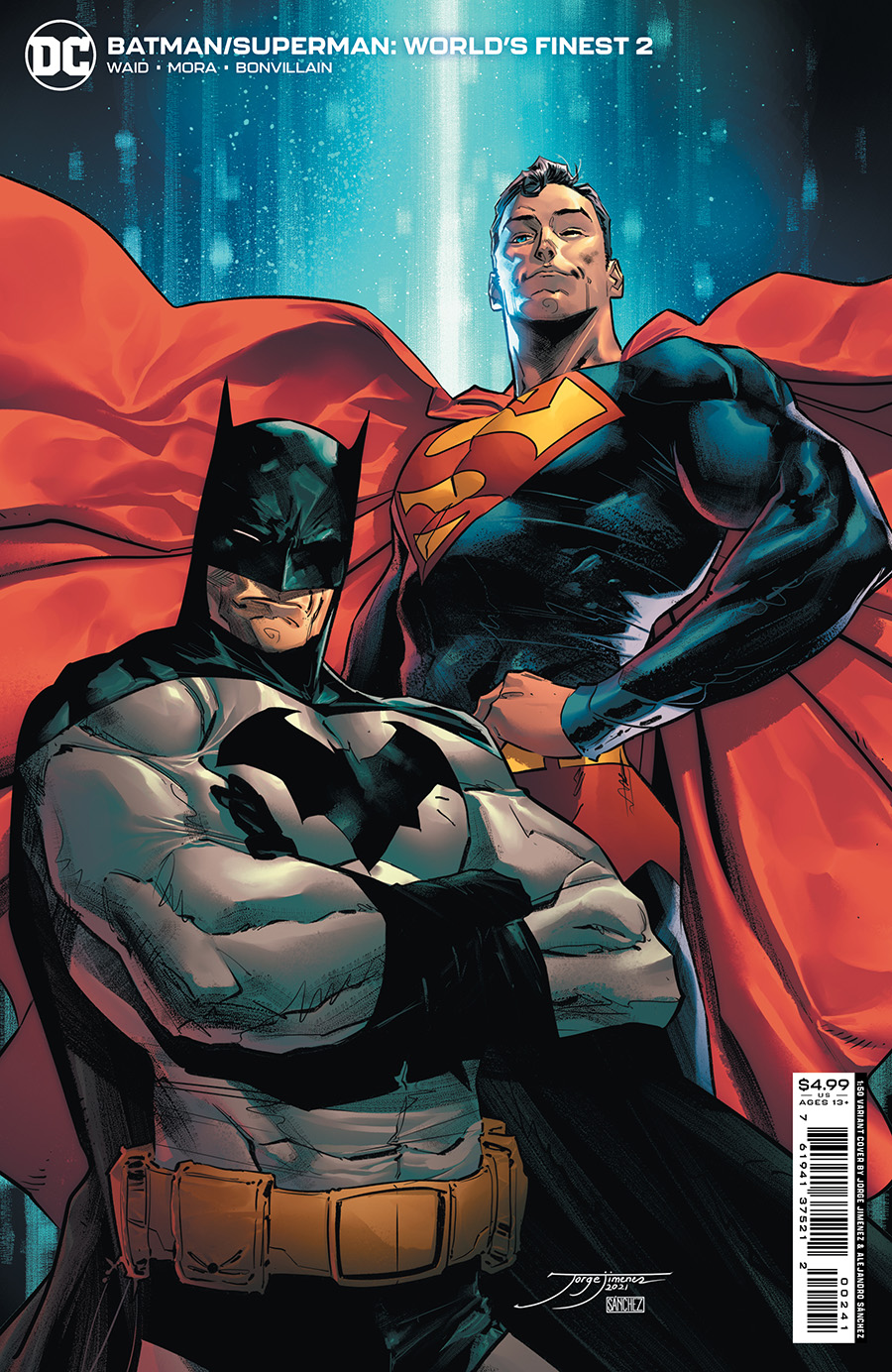 Batman Superman Worlds Finest #2 Cover D Incentive Jorge Jimenez Card Stock Variant Cover