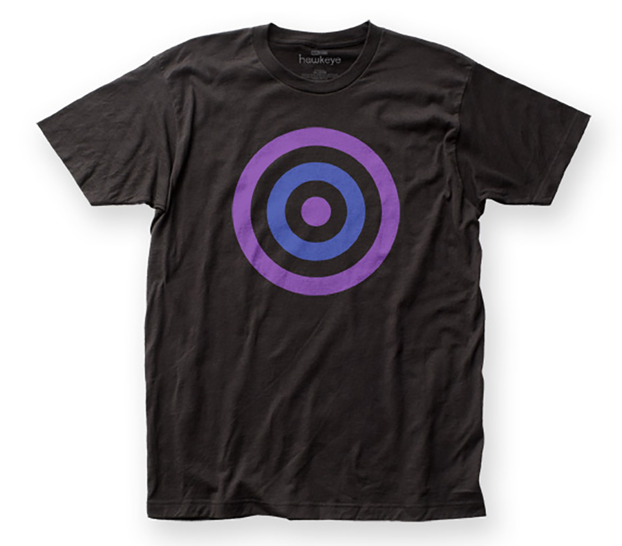Hawkeye Bullseye Fitted Black T-Shirt Large