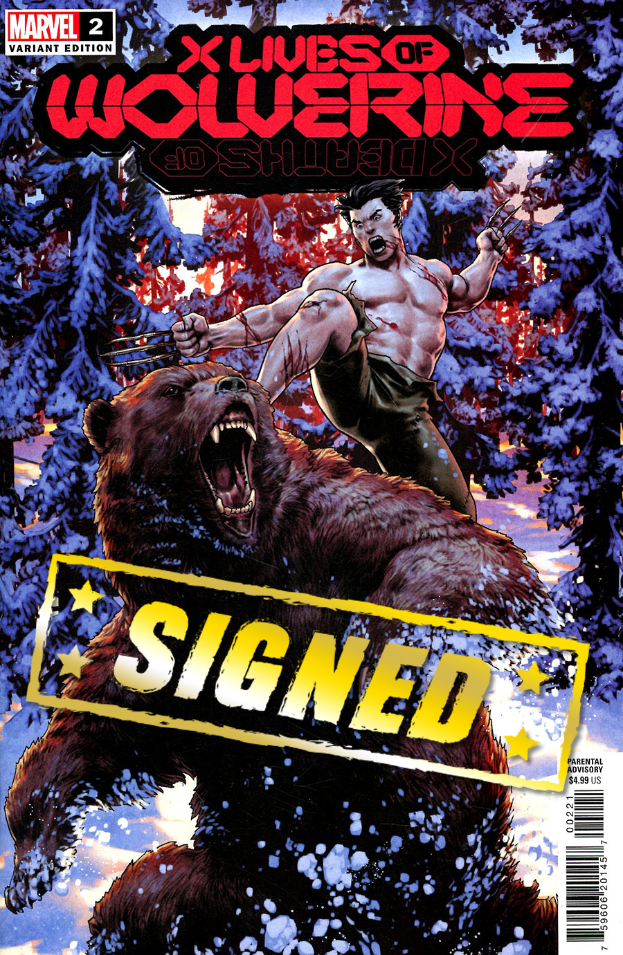 X Lives Of Wolverine #2 Cover H Variant Jesus Saiz Lives Of Wolverine Cover Signed By Benjamin Percy