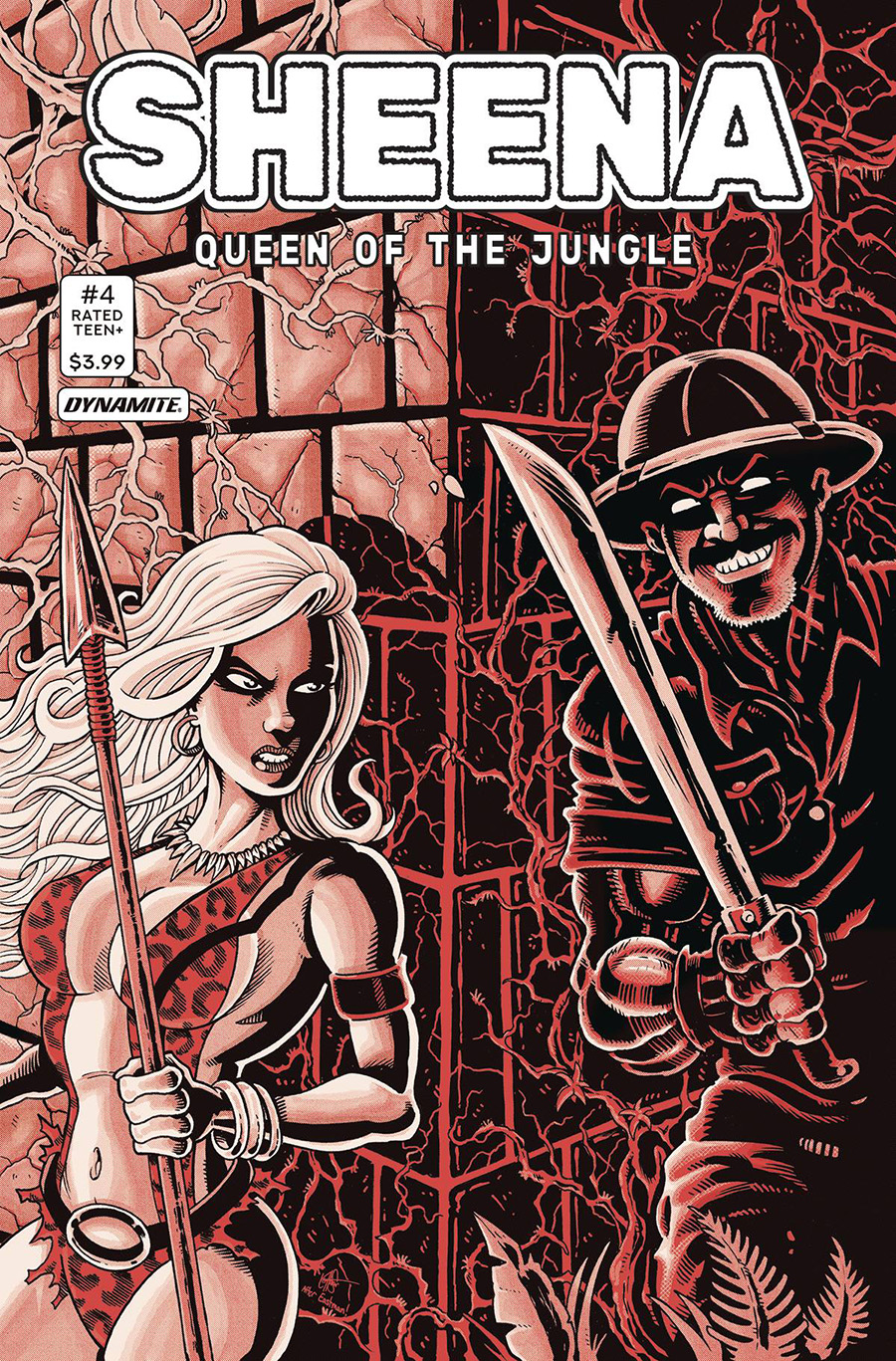 Sheena Queen Of The Jungle #4 Cover N Variant Ken Haeser TMNT Homage Cover