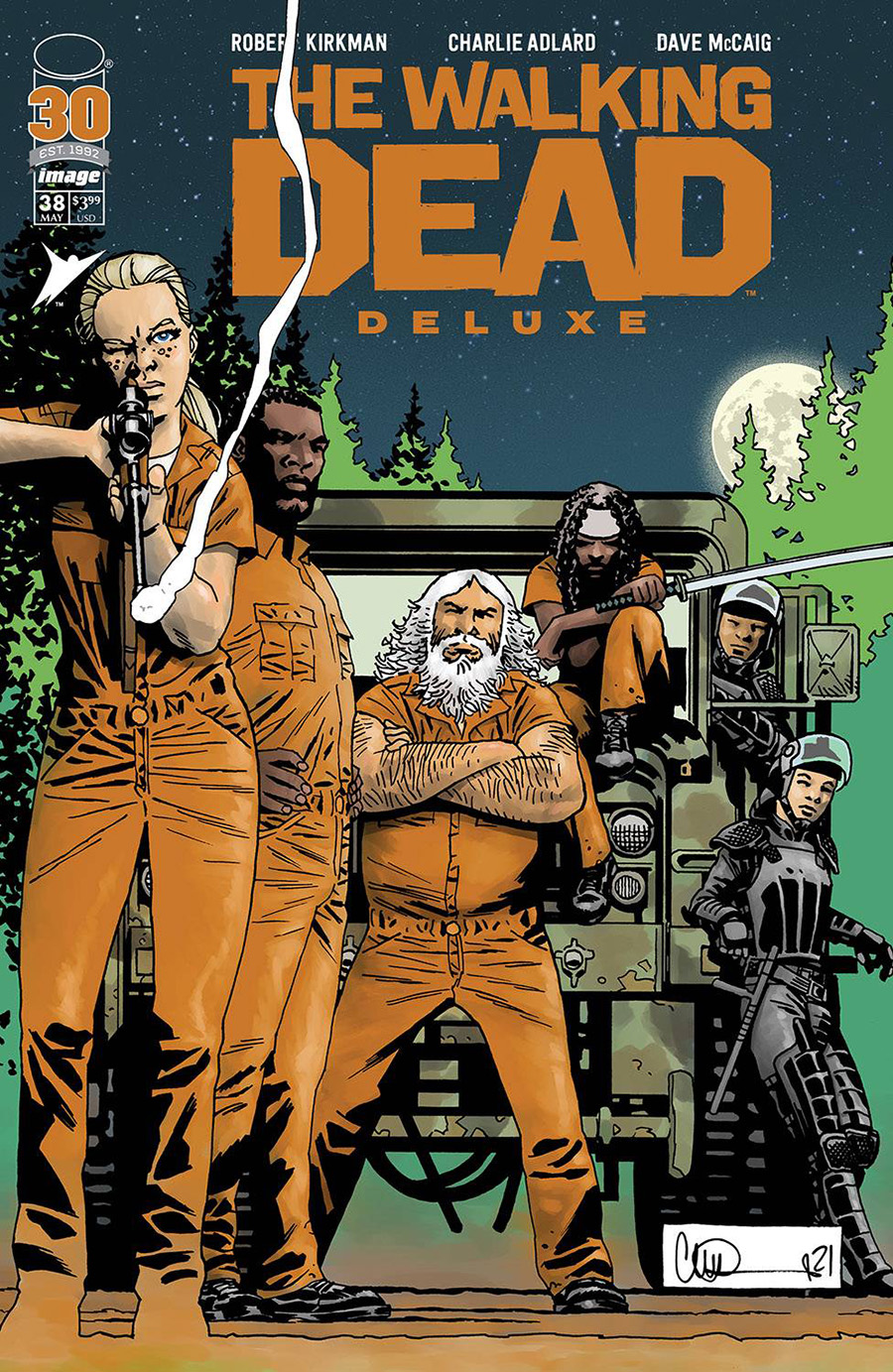 Walking Dead Deluxe #38 Cover D Variant Charlie Adlard Cover