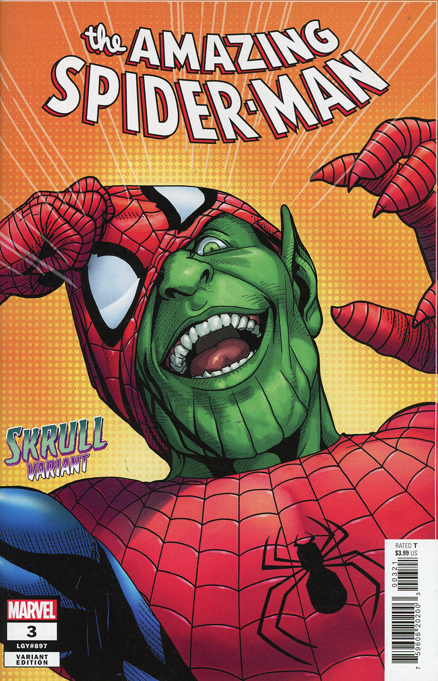 Amazing Spider-Man Vol 6 #3 Cover B Variant Salvador Larroca Skrull Cover
