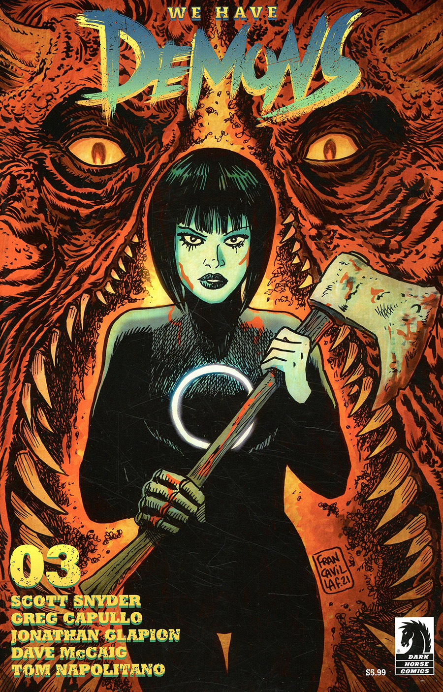 We Have Demons #3 Cover B Variant Francesco Francavilla Cover