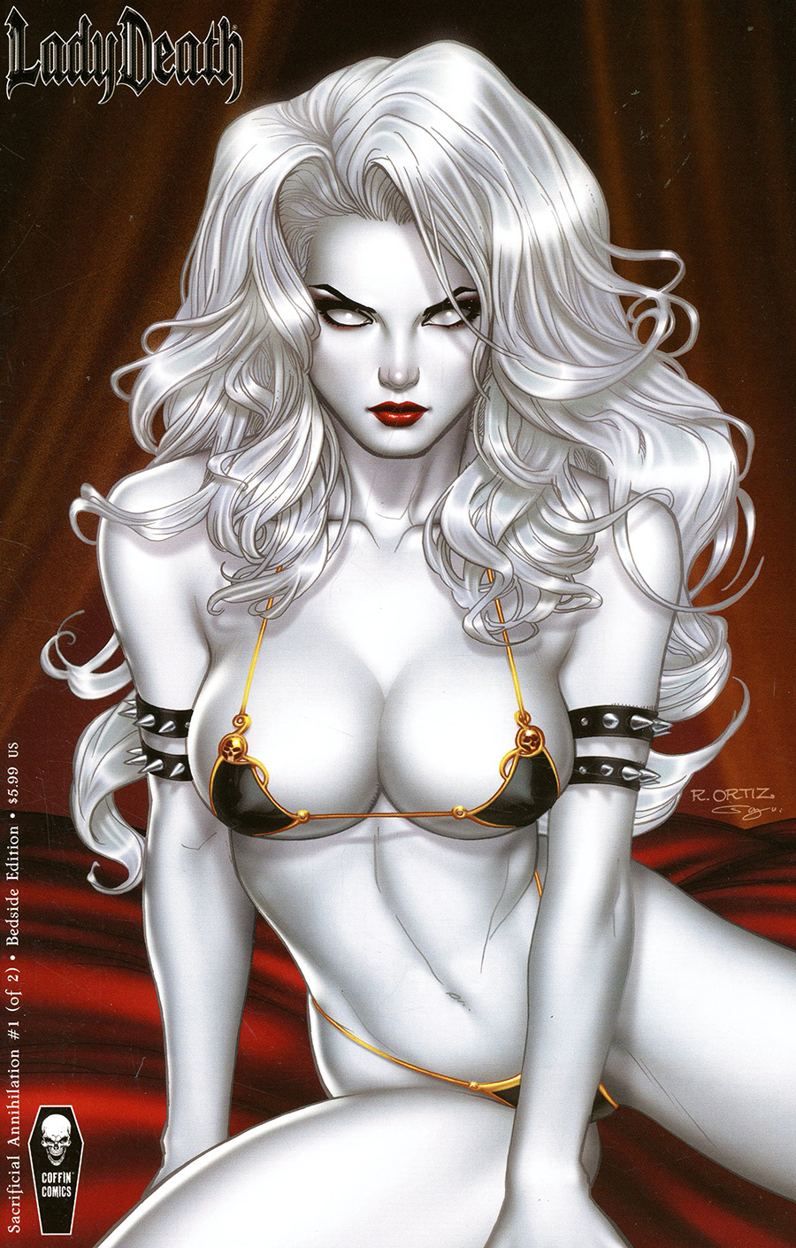 Lady Death Sacrificial Annihilation #1 Cover B Variant Richard Ortiz & Sanju Nivangun Bedside Cover