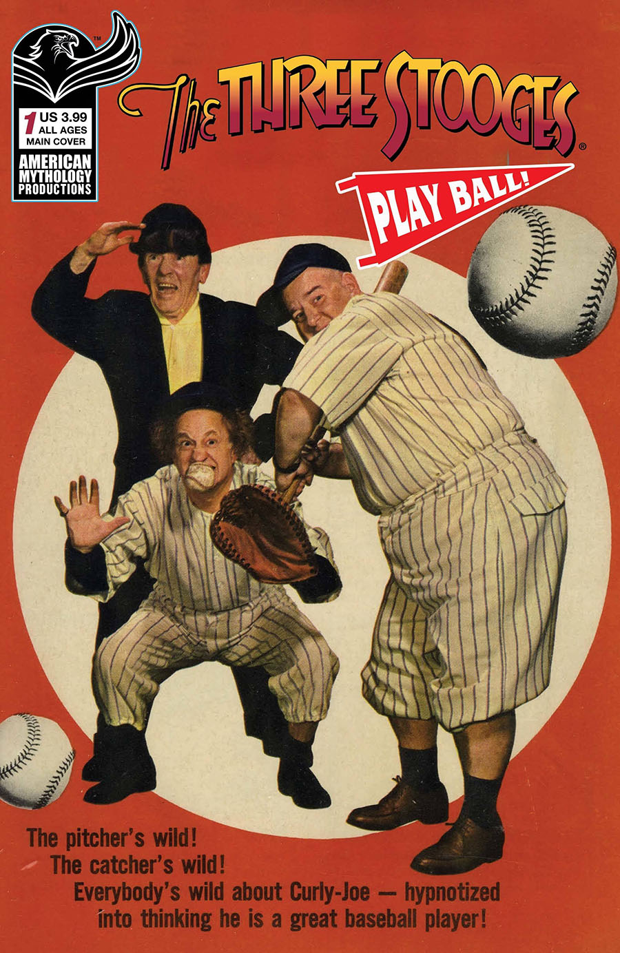 Three Stooges Play Ball Special #1 Cover A Regular Classic Baseball Photo Cover
