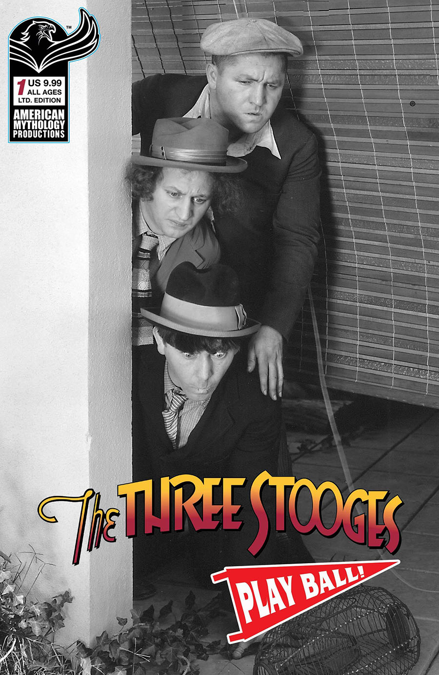 Three Stooges Play Ball Special #1 Cover B Limited Edition Black & White Photo Variant Cover