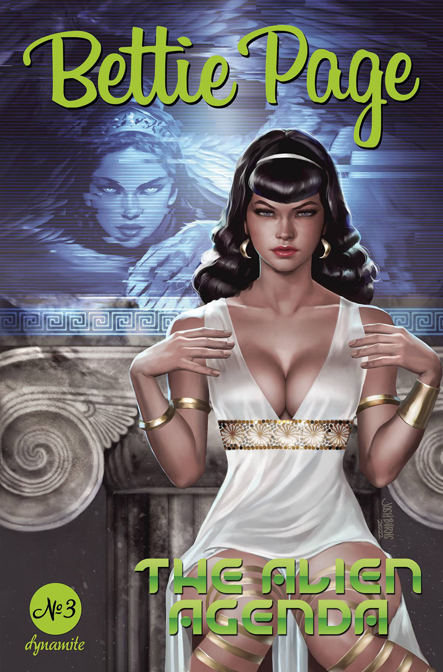 Bettie Page Alien Agenda #3 Cover B Variant Josh Burns Cover