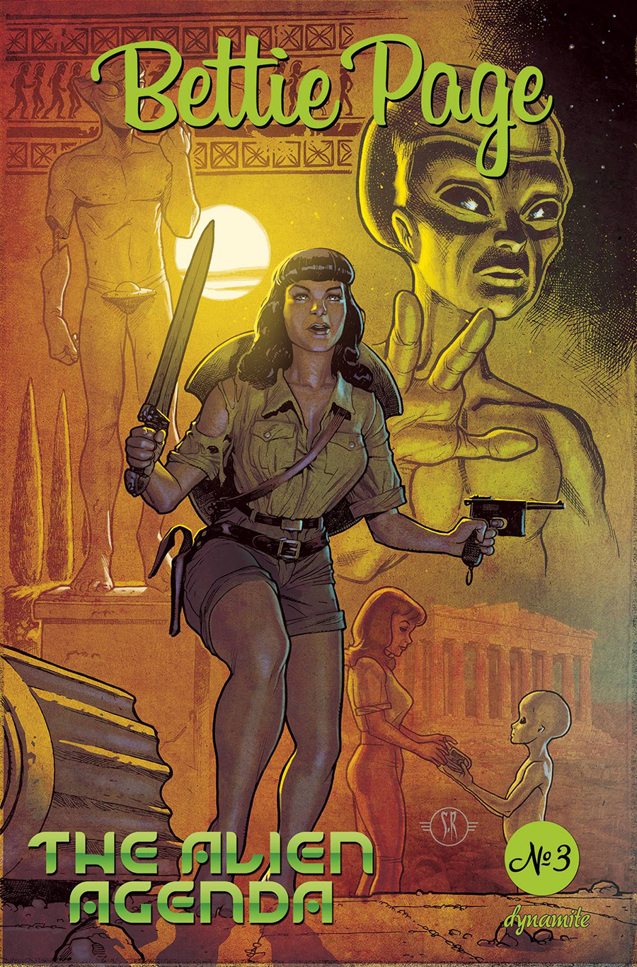 Bettie Page Alien Agenda #3 Cover C Variant Stephane Roux Cover