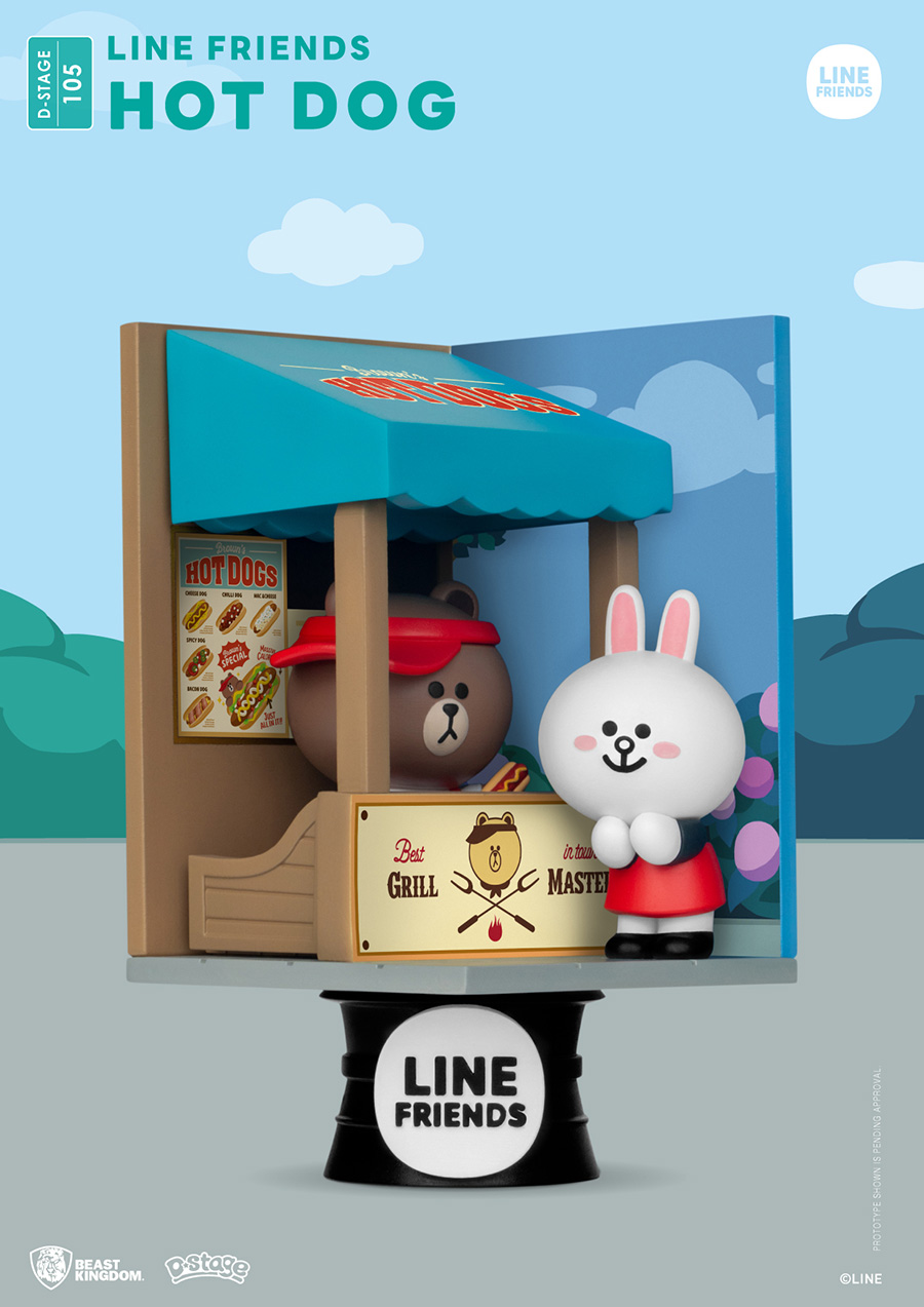 Line Friends DS-105 Hot Dog Diorama Stage 6-Inch Statue