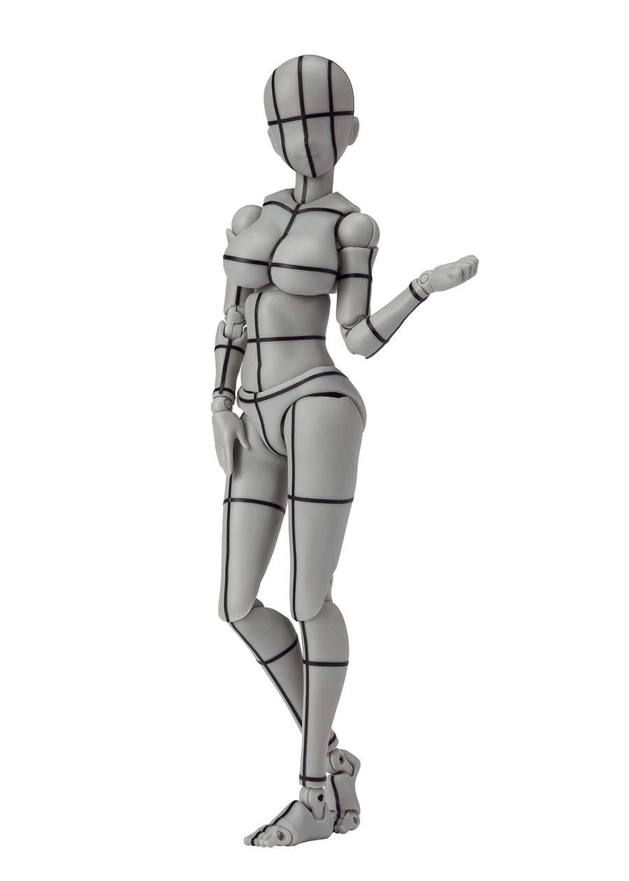 S.H.Figuarts Body Chan (Woman) - Kentaro Yabuki Edition - Wire Frame (Gray Color Ver.) Action Figure