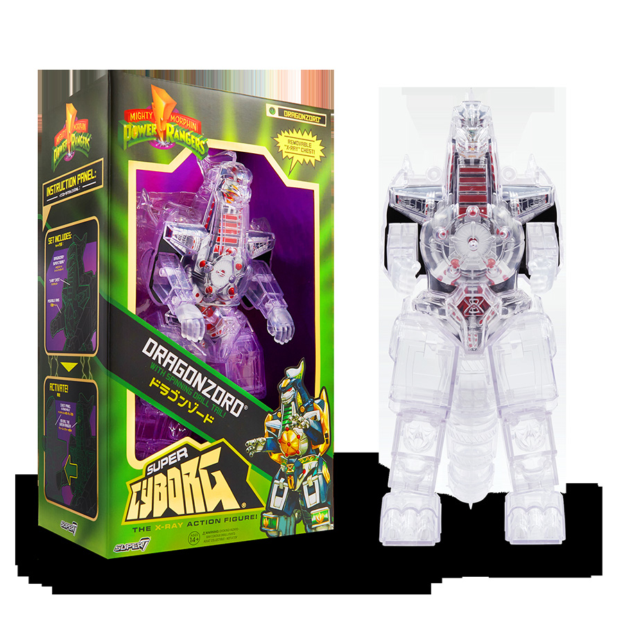 Mighty Morphin Power Rangers Super Cyborg Dragonzord Clear Figure