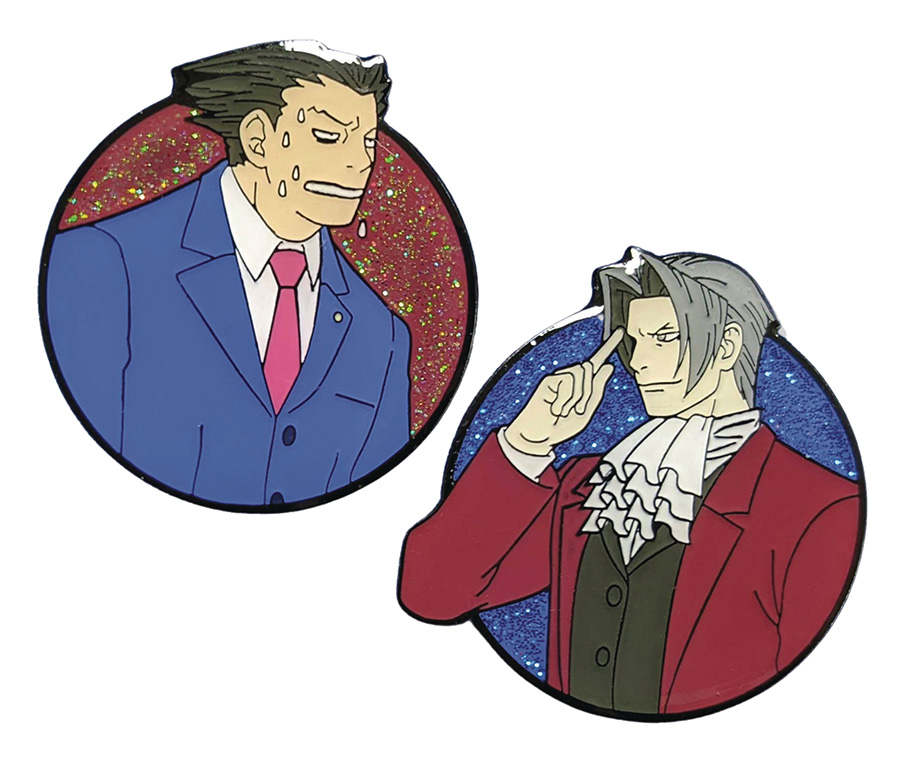 Ace Attorney Winning 2-Piece Pin Set - Miles Edgeworth