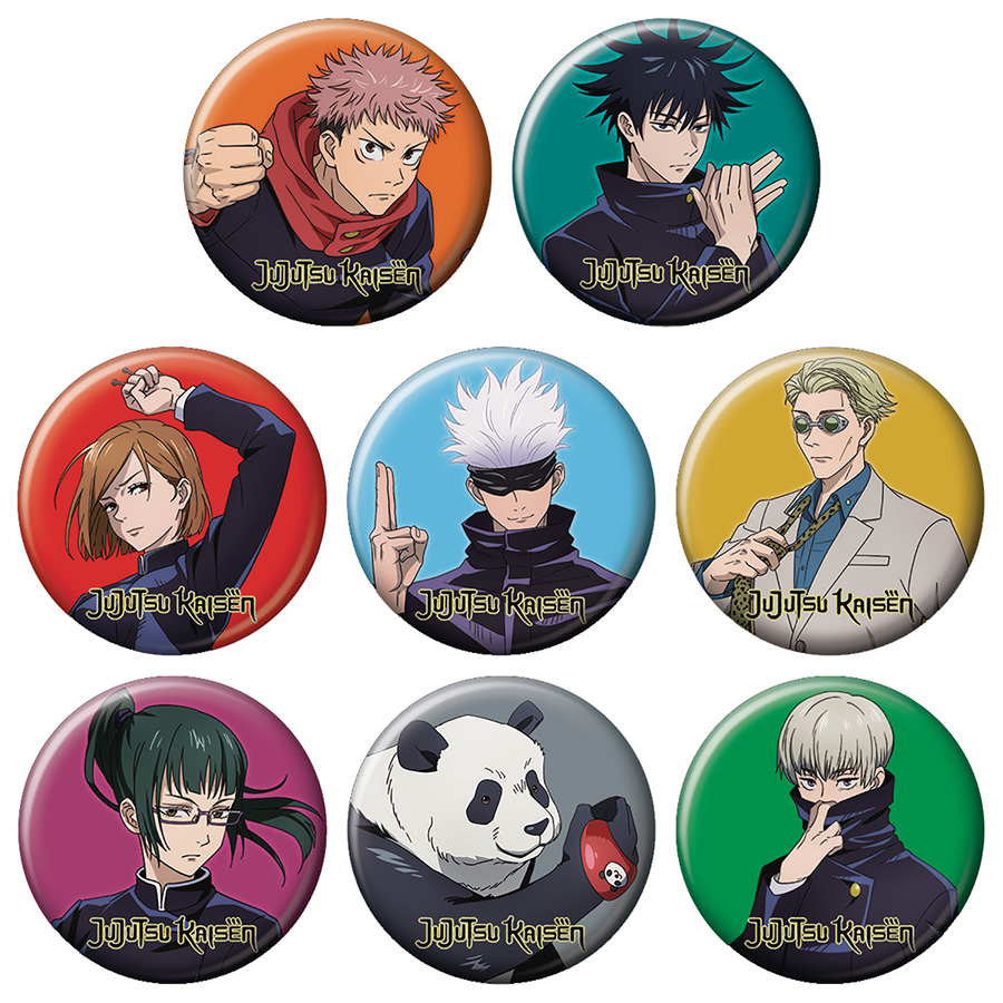 Jujutsu Kaisen Character Art Button 144-Piece Assortment Case