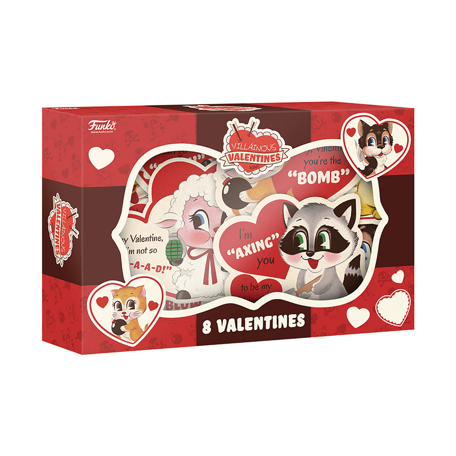 POP Villainous Valentines 8-Piece Holiday Cards