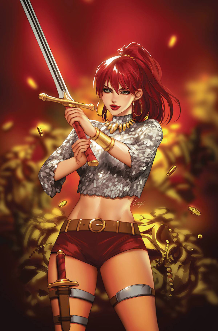 Immortal Red Sonja #2 Cover I Incentive Lesley Leirix Li Virgin Cover