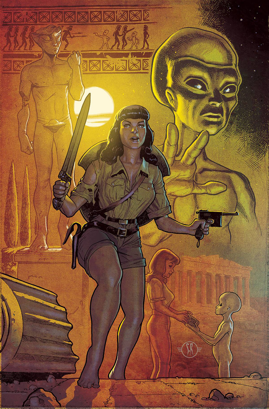 Bettie Page Alien Agenda #3 Cover I Incentive Stephane Roux Virgin Cover