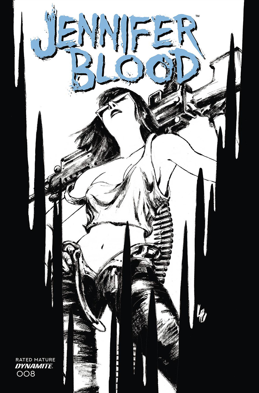 Jennifer Blood Vol 2 #8 Cover G Incentive Jonathan Lau Black & White Cover