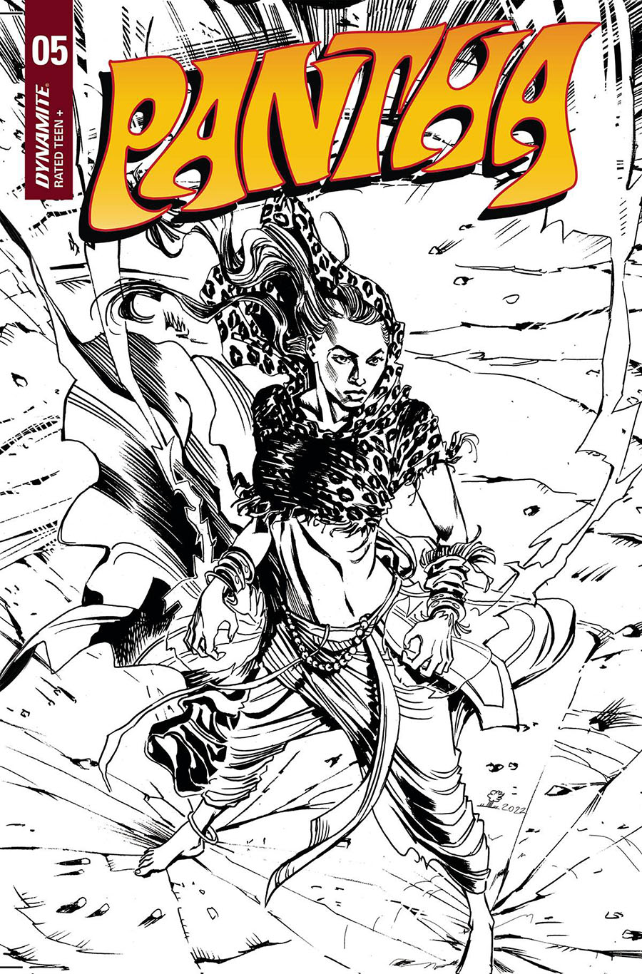 Pantha Vol 3 #5 Cover F Incentive Elena Pianta Black & White Cover