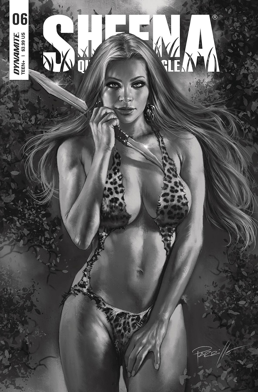 Sheena Queen Of The Jungle #6 Cover H Incentive Lucio Parrillo Black & White Cover