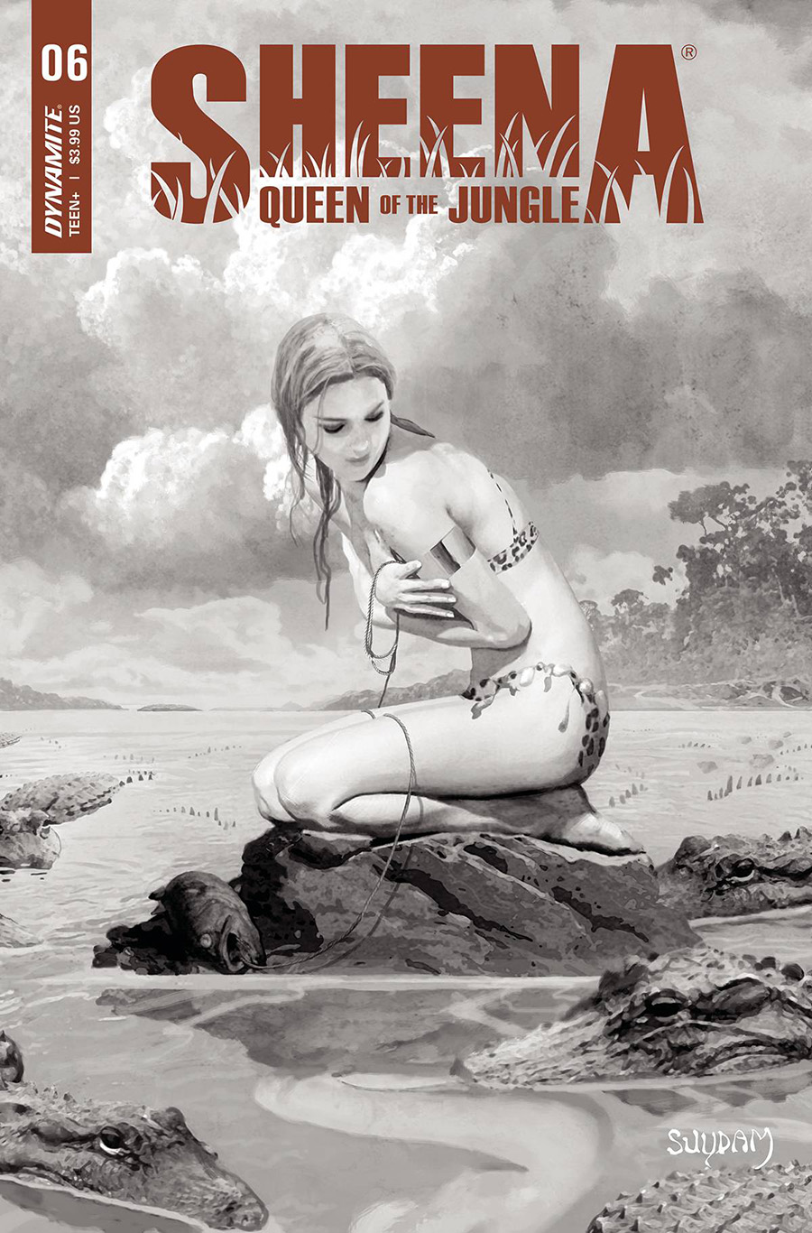 Sheena Queen Of The Jungle #6 Cover I Incentive Arthur Suydam Black & White Cover