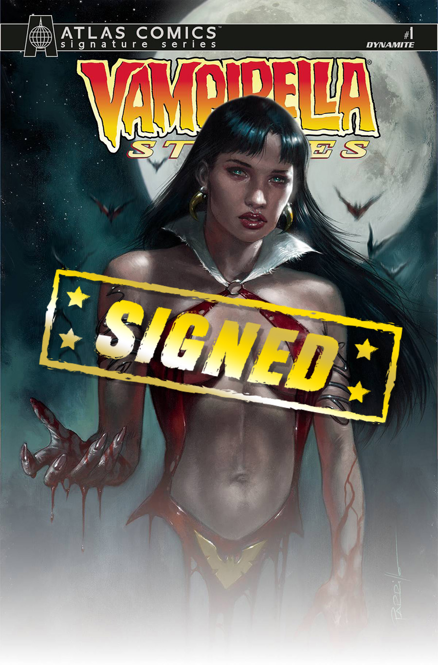Vampirella Strikes Vol 3 #1 Cover L Atlas Comics Signature Series Signed By Tom Sniegoski