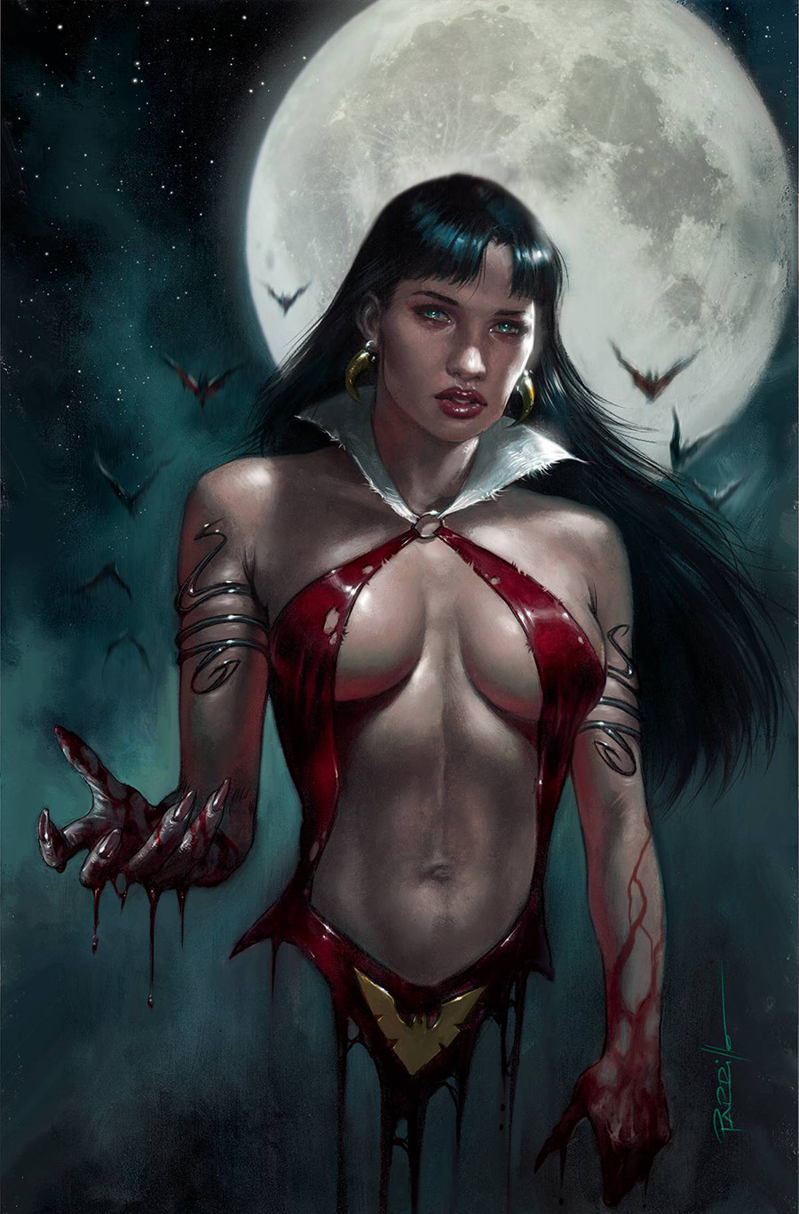 Vampirella Strikes Vol 3 #1 Cover M Lucio Parrillo Dynamite Metal Premium Cover