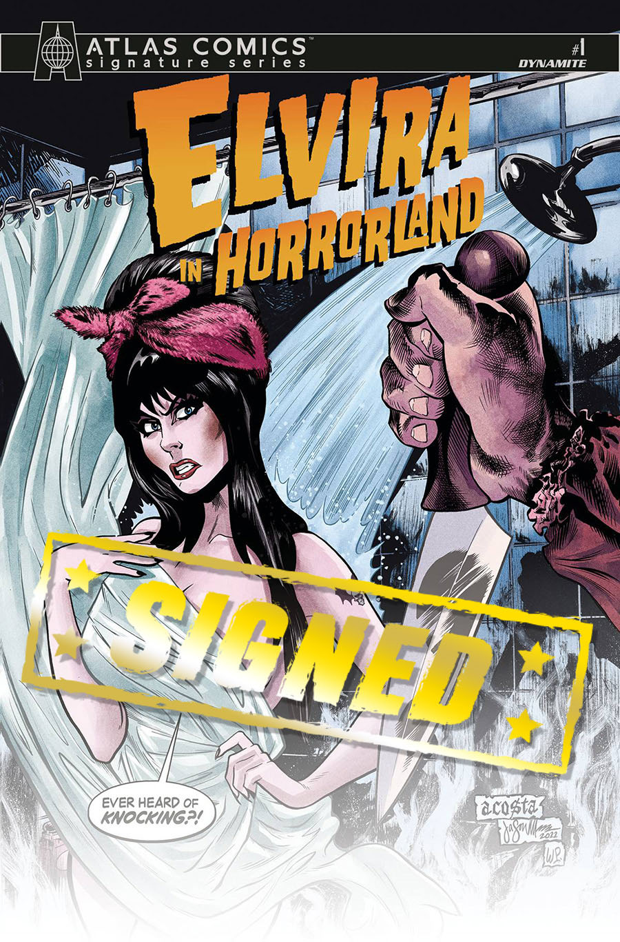 Elvira In Horrorland #1 Cover L Atlas Comics Signature Series Signed By David Avallone