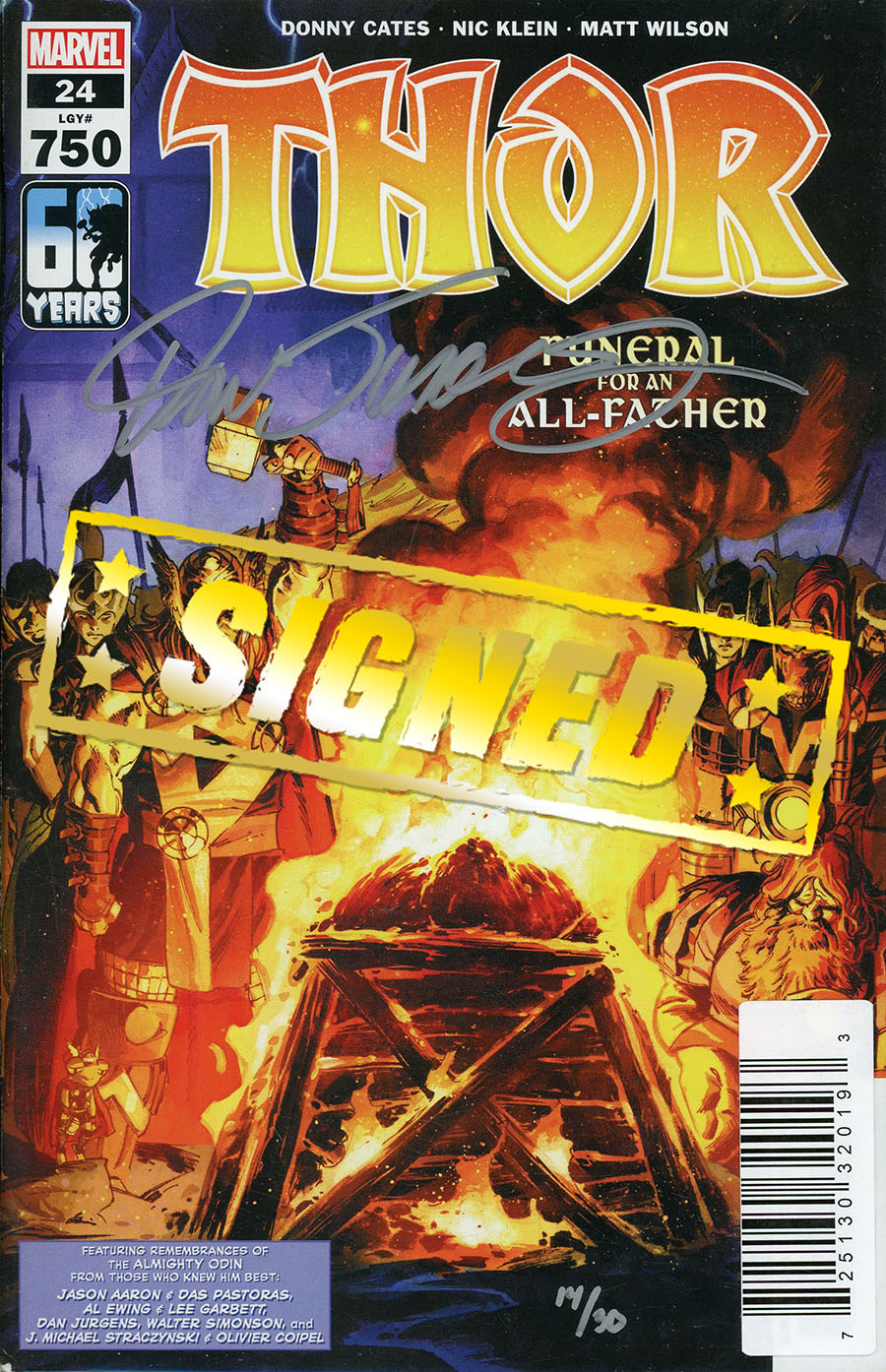 Thor Vol 6 #24 Cover L DF Dan Jurgens Variant Cover Signed By Dan Jurgens (#750)
