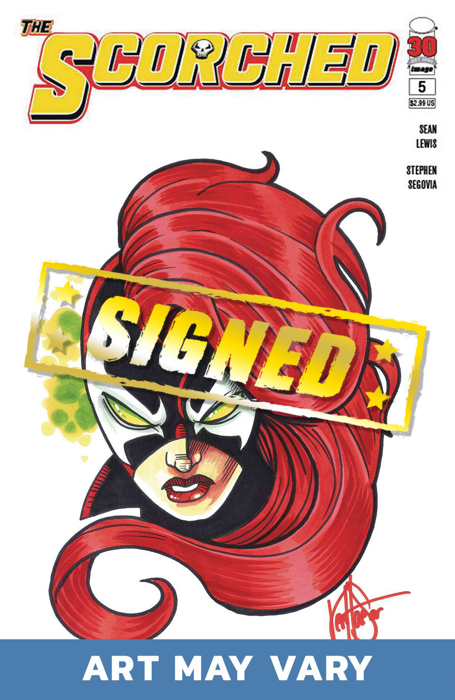 Scorched #5 Cover D DF Signed & Remarked By Ken Haeser With A Color She-Spawn Hand-Drawn Sketch (Filled Randomly)