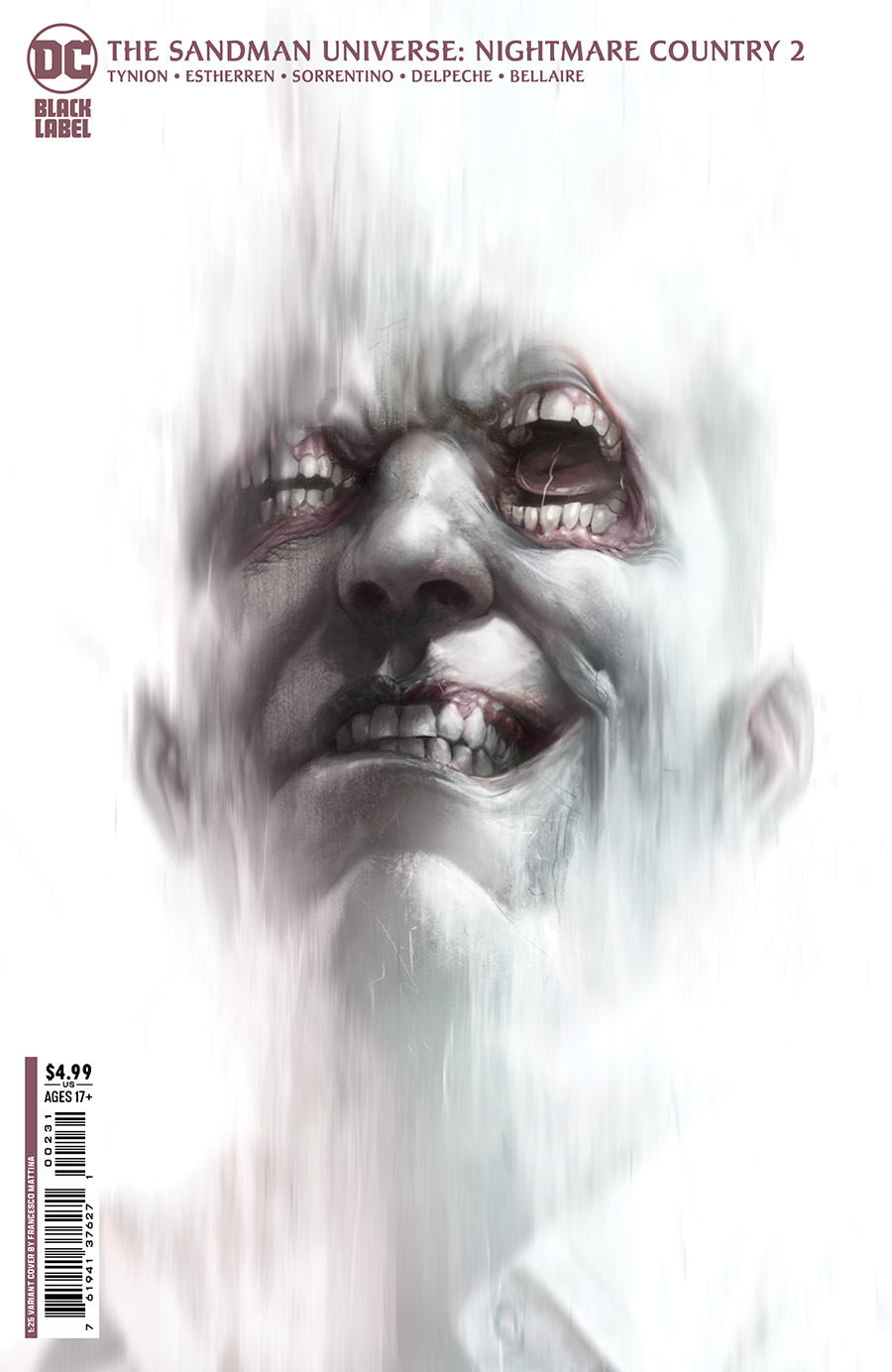 Sandman Universe Nightmare Country #2 Cover C Incentive Francesco Mattina Card Stock Variant Cover