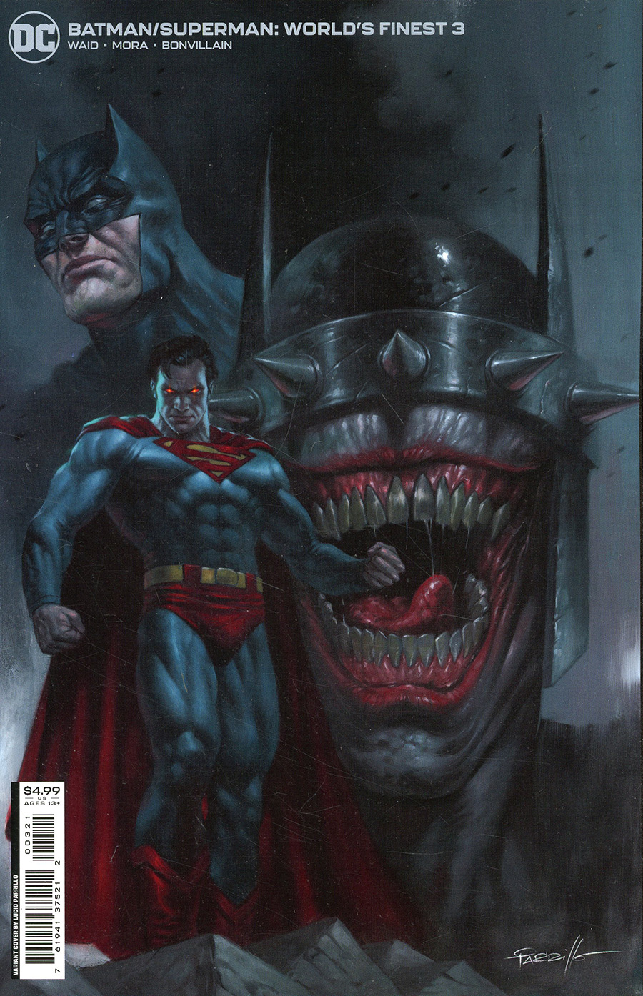 Batman Superman Worlds Finest #3 Cover B Variant Lucio Parrillo Card Stock Cover