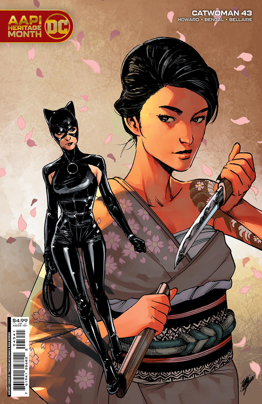 Catwoman Vol 5 #43 Cover C Variant Takeshi Miyazawa AAPI Card Stock Cover (Limit 1 Per Customer)