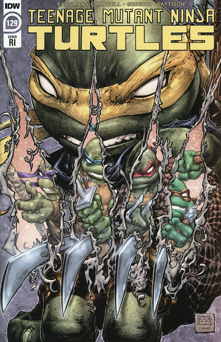 Teenage Mutant Ninja Turtles Vol 5 #129 Cover C Incentive Freddie E Williams II Variant Cover