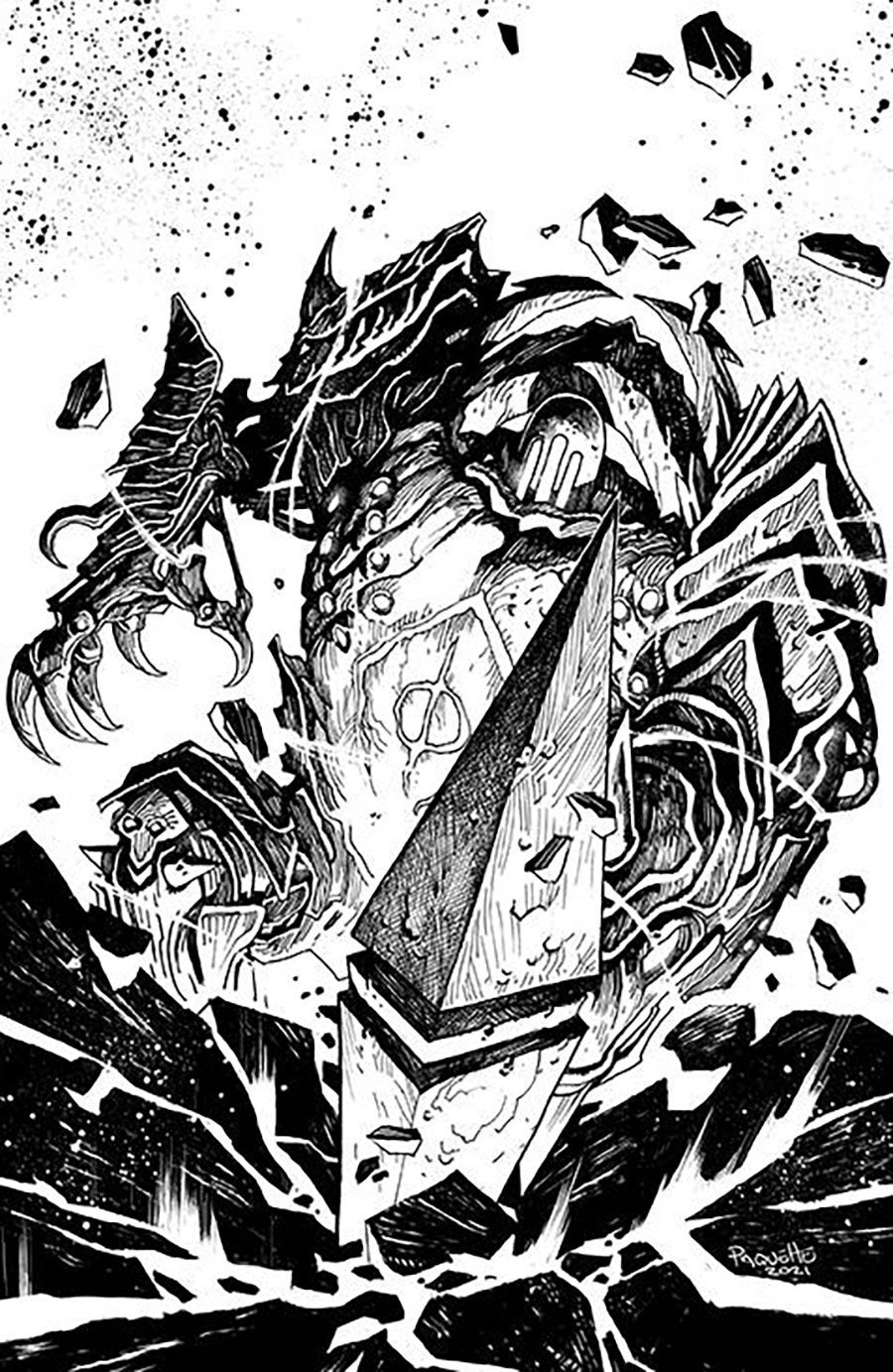 Magic Hidden Planeswalker #2 Cover F Incentive Yanick Paquette Black & White Virgin Variant Cover