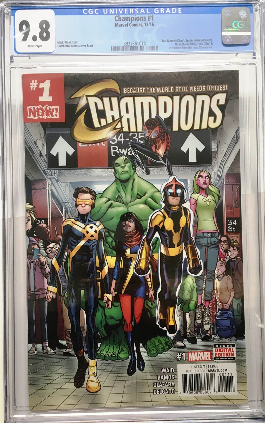Champions (Marvel) Vol 2 #1 Cover Z-A 1st Ptg Regular Humberto Ramos Cover (Marvel Now Tie-In) CGC 9.8