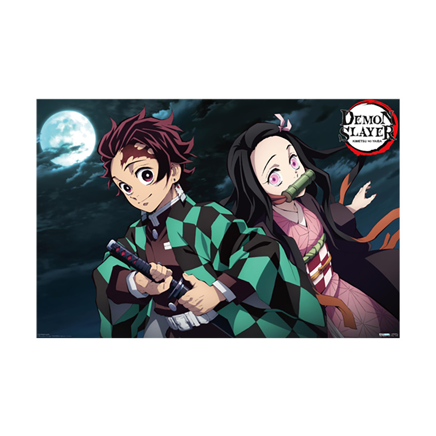 Demon Slayer Kimetsu No Yaiba Tanjiro And Nezuko Poster