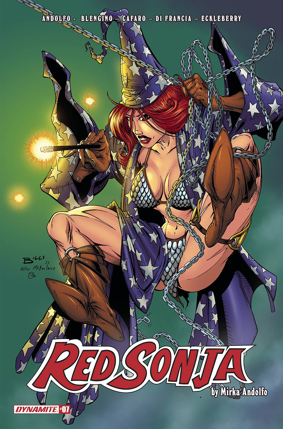 Red Sonja Vol 9 #7 Cover L Variant Jamie Biggs Wizard Homage Cover