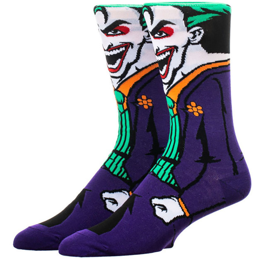 DC Comics Joker Rebirth 360 Character Crew Sock