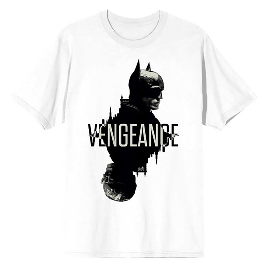 DC Comics The Batman Movie Vengeance Unisex White T-Shirt Large