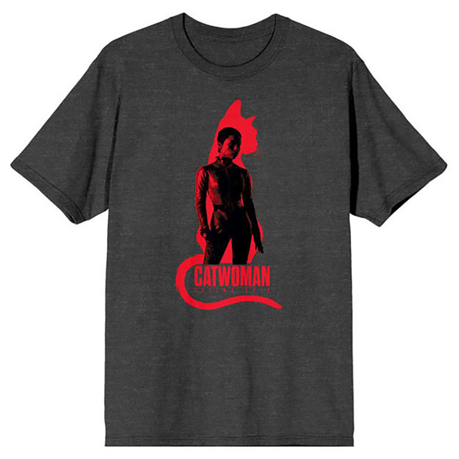 DC Comics The Batman Movie Catwoman Unisex Grey T-Shirt Large