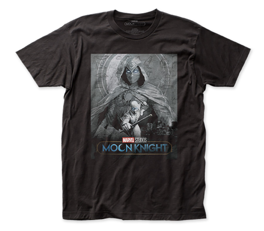 Moon Knight TV Poster Fitted Jersey Black T-Shirt Large