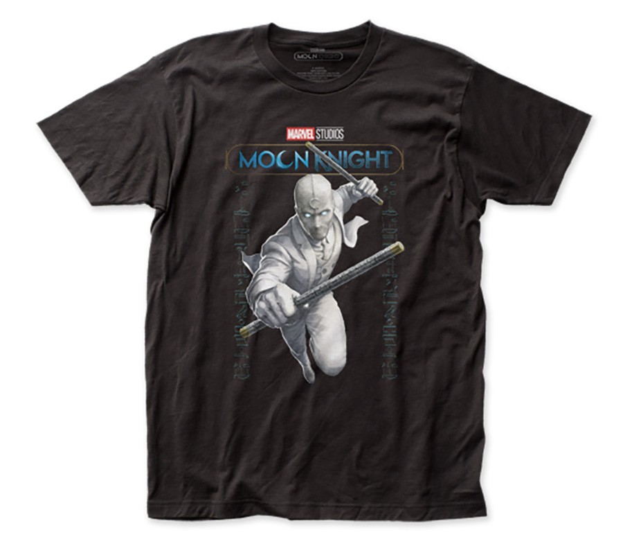 Moon Knight TV Mr. Knight Jump Fitted Jersey Black T-Shirt Large