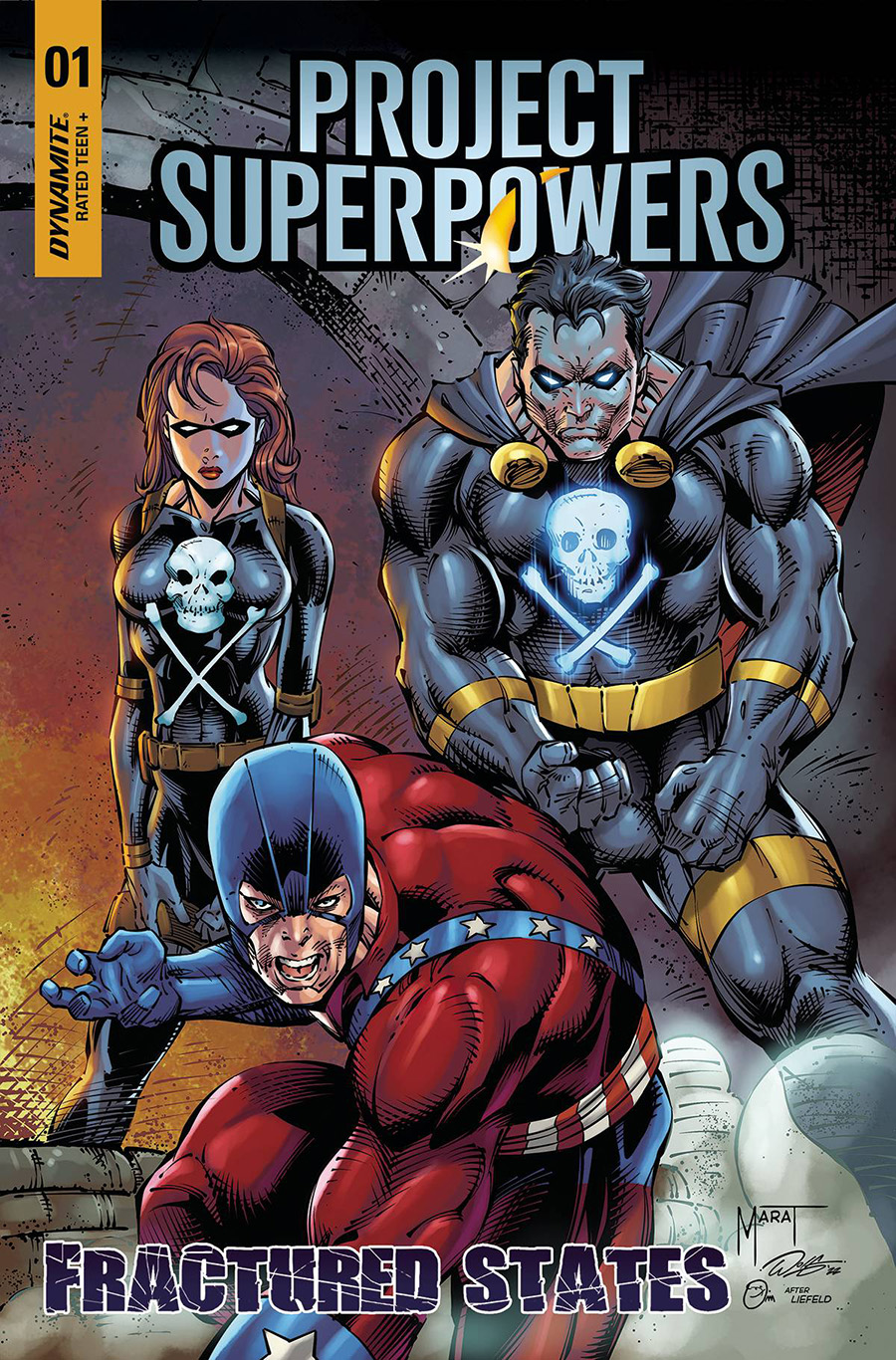 Project Superpowers Fractured States #1 Cover Q Variant Marat Mychaels Rob Liefeld Homage Cover
