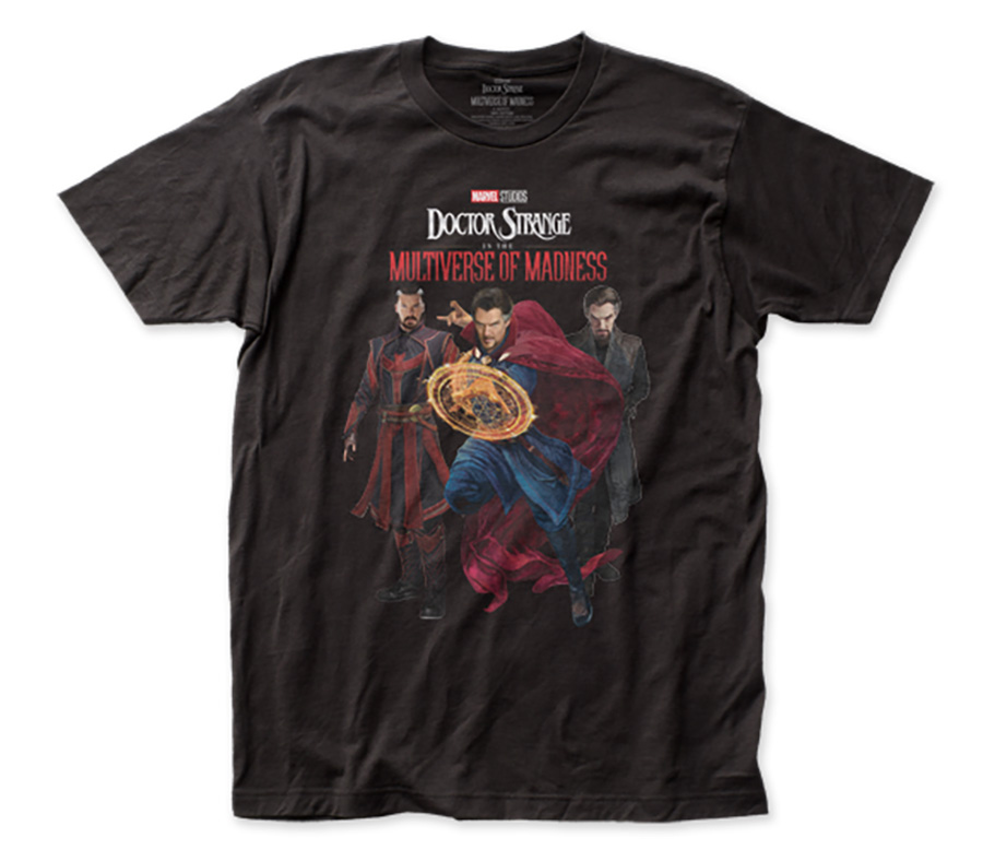 Doctor Strange In The Multiverse Of Madness Movie Stranges Fitted Jersey Black T-Shirt Large