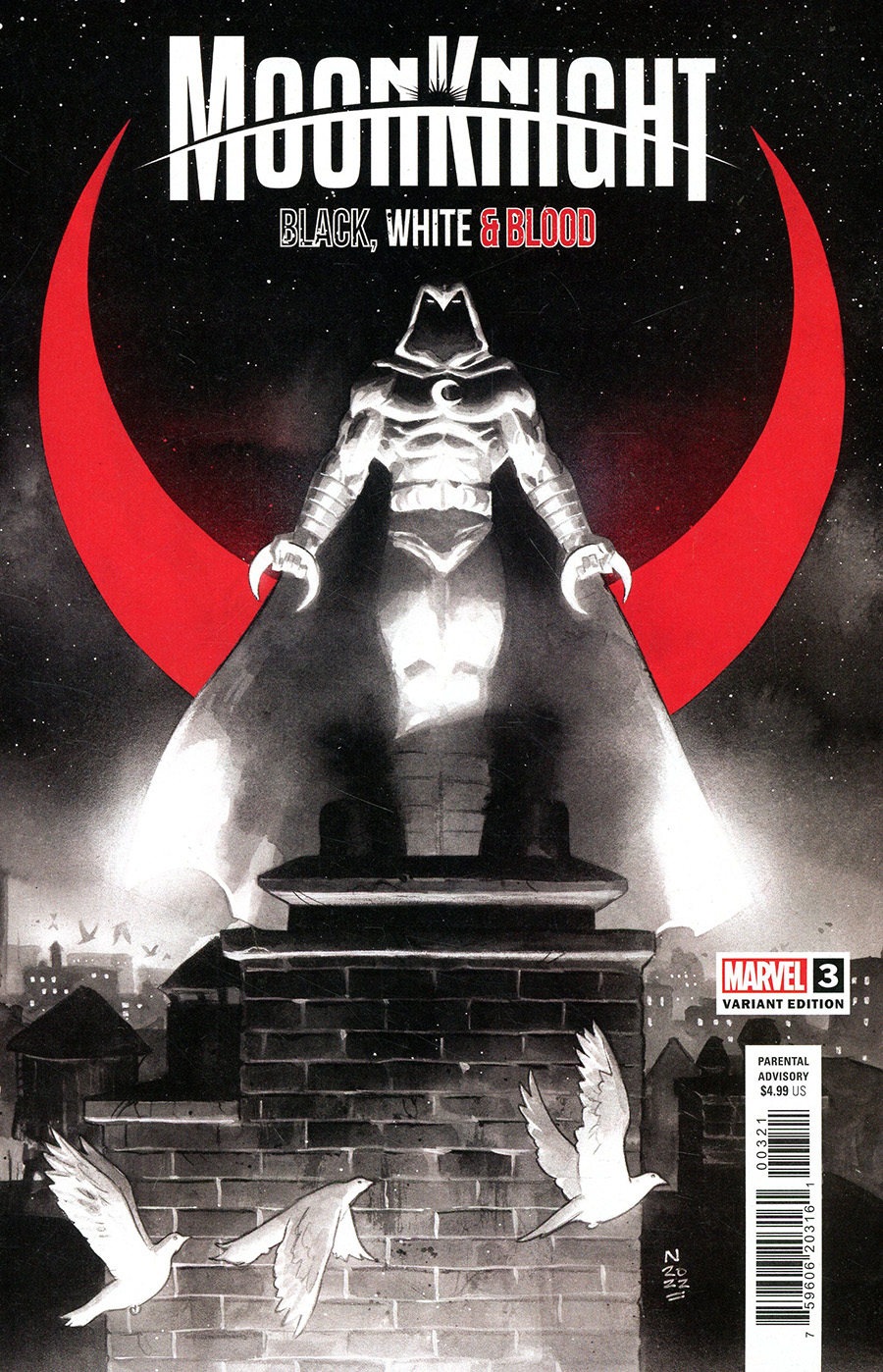 Moon Knight Black White & Blood #3 Cover B Variant Nic Klein Cover